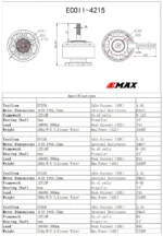 EMAX ECOII 4215 350kv mootor (6-12S) - Image 3